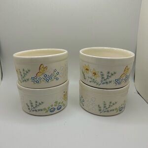 Four Lenox Cuisine Butterfly Ramekins